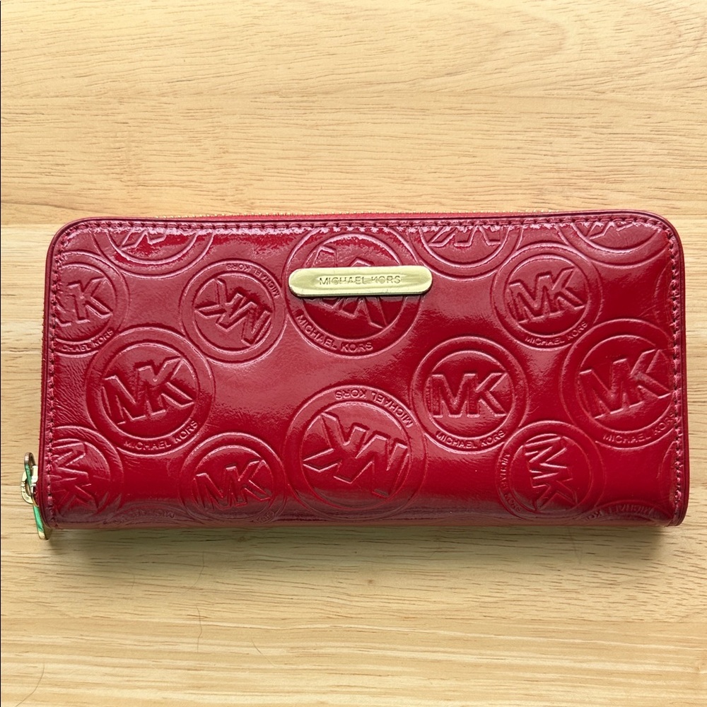 Michael Kors Scarlet Embossed Wallet
